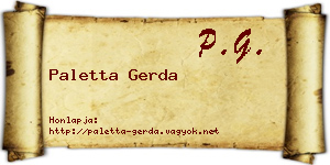 Paletta Gerda névjegykártya